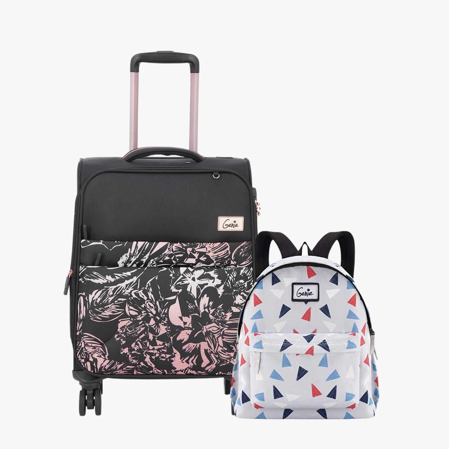 Genie Soft Trolley Bag and Daypack Combo