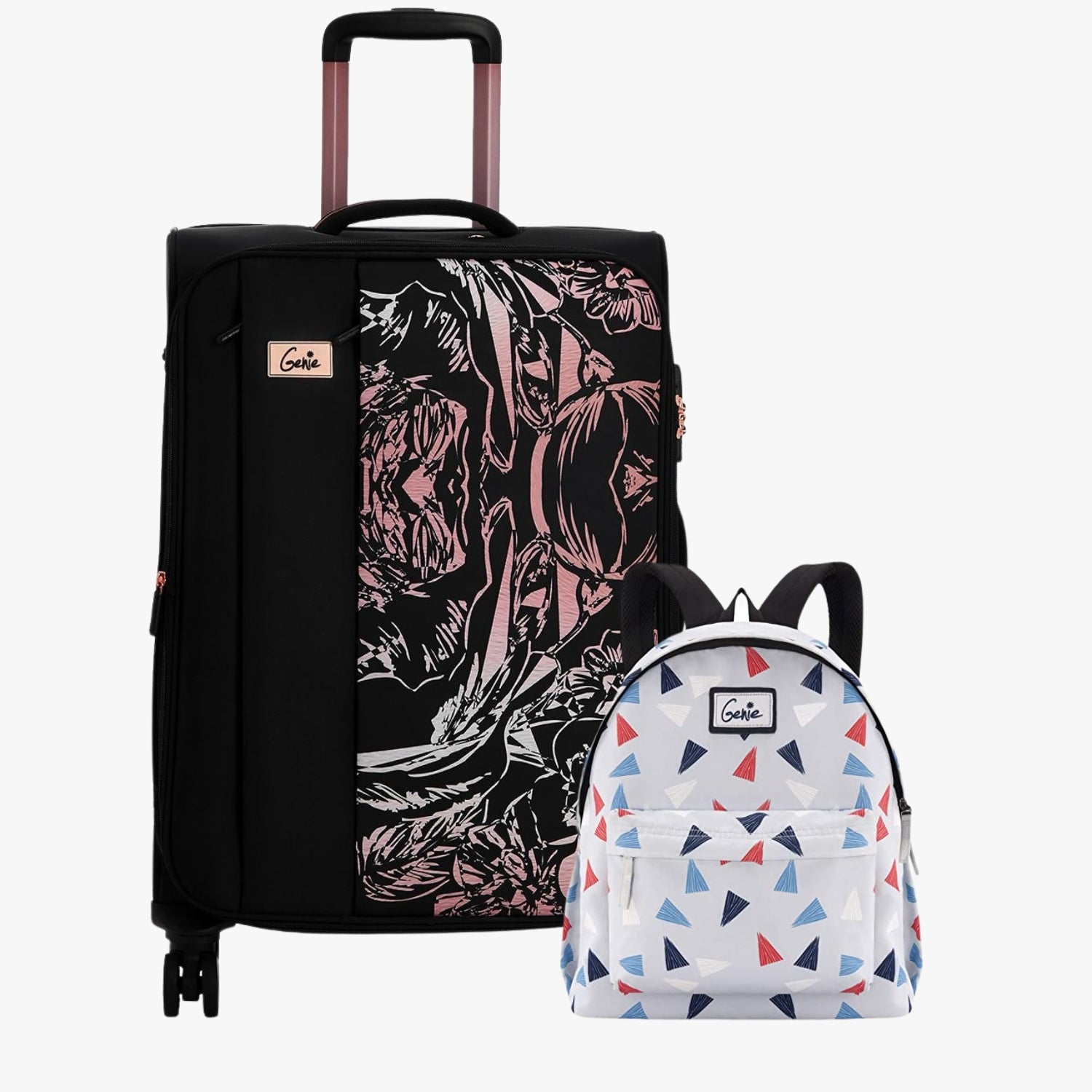 Genie Soft Trolley Bag and Daypack Combo