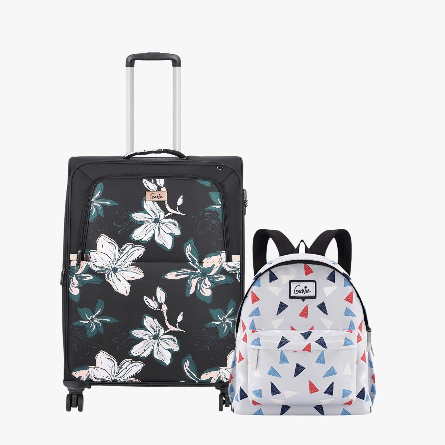 Genie Soft Trolley Bag and Daypack Combo