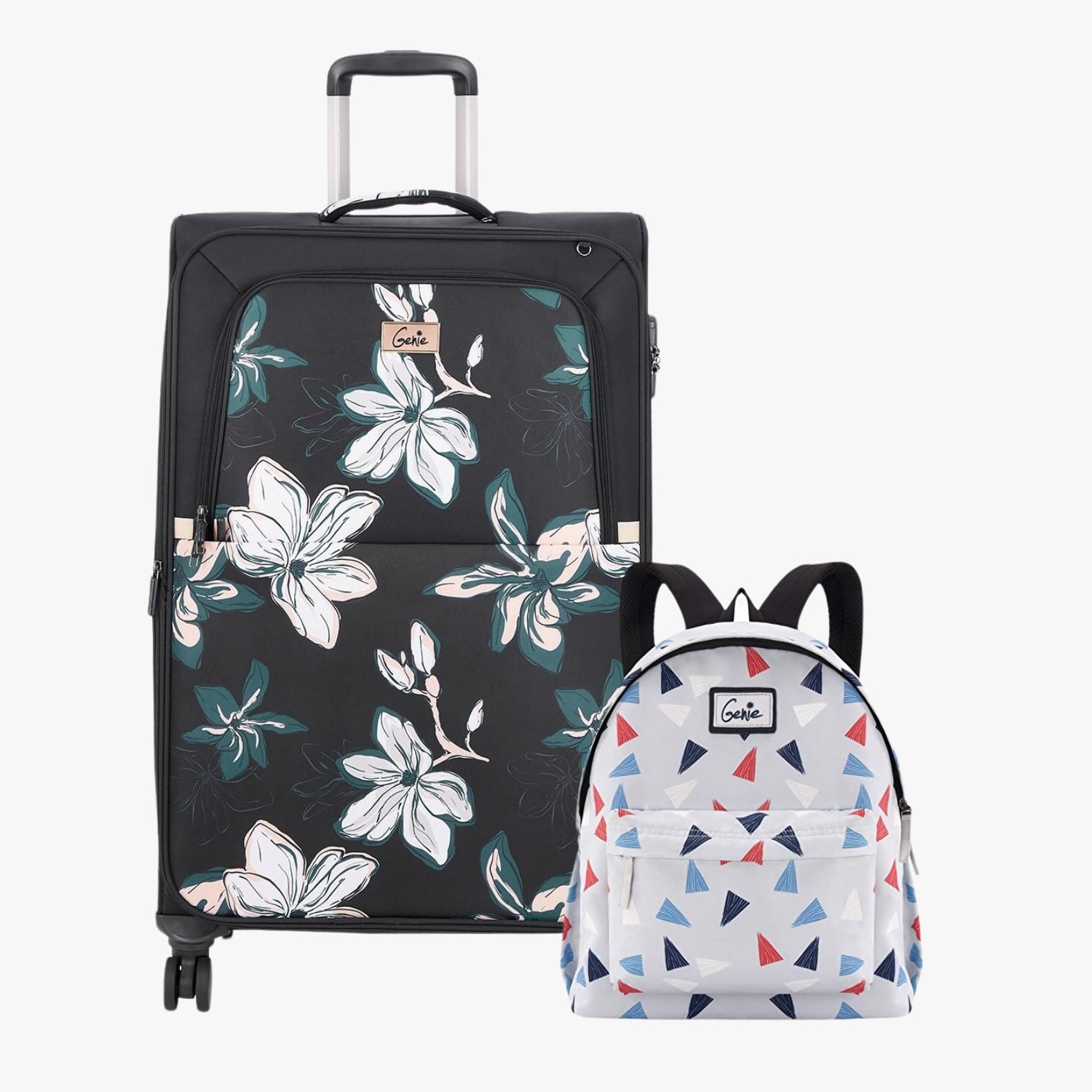 Genie Soft Trolley Bag and Daypack Combo
