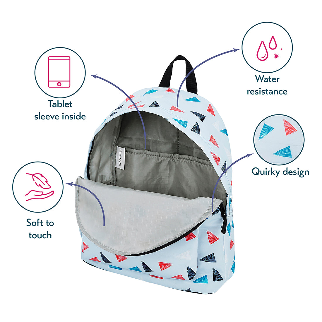 Genie Confetti 13.5L Grey Small Backpack