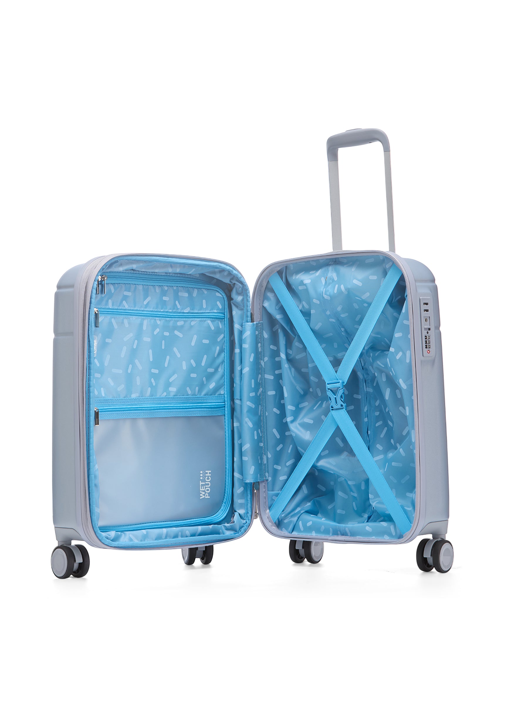Genie Dew Hard Trolley Bag - MoonLight Mist