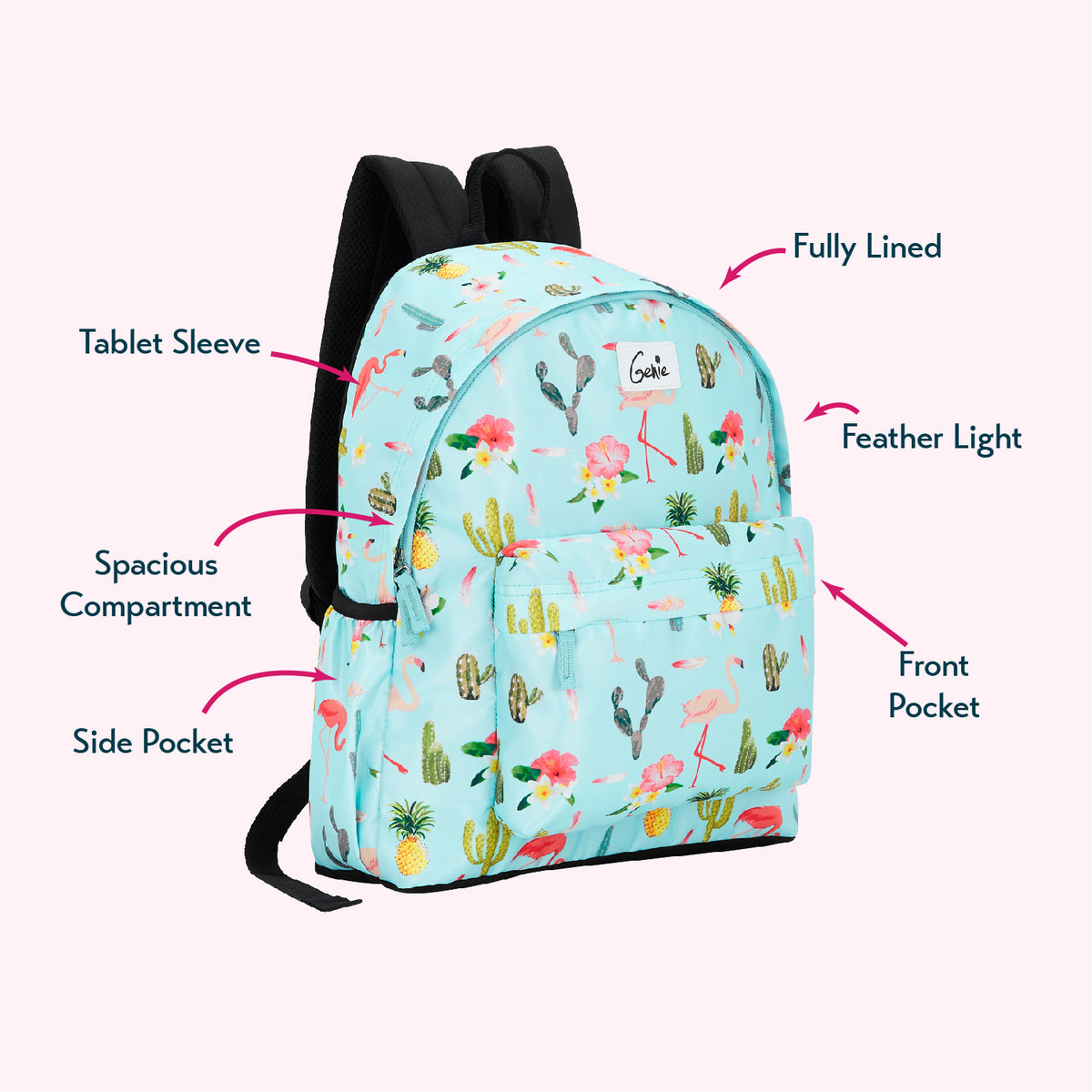 Genie Flamenco 13.5L Multicolor Small Casual Backpack