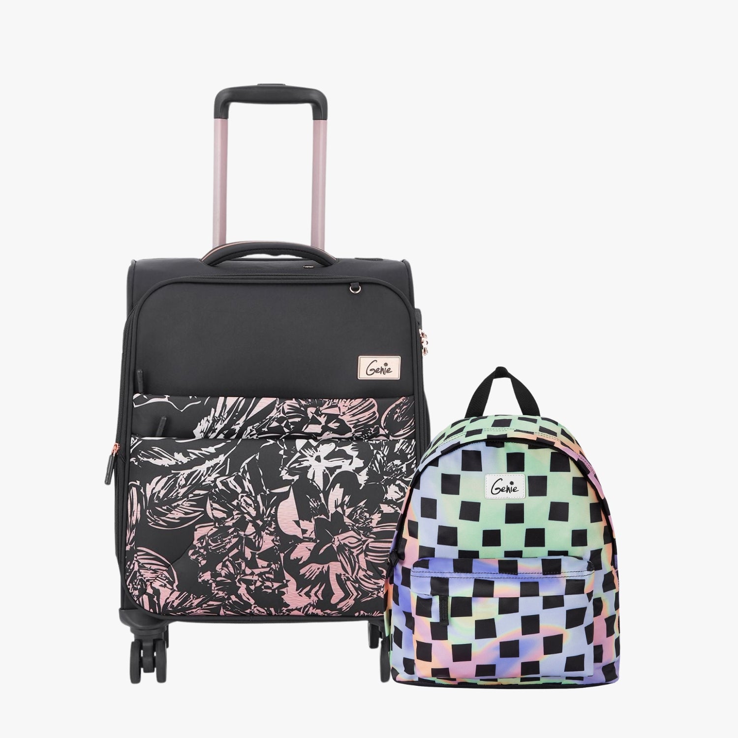 Genie Soft Trolley Bag and Daypack Combo