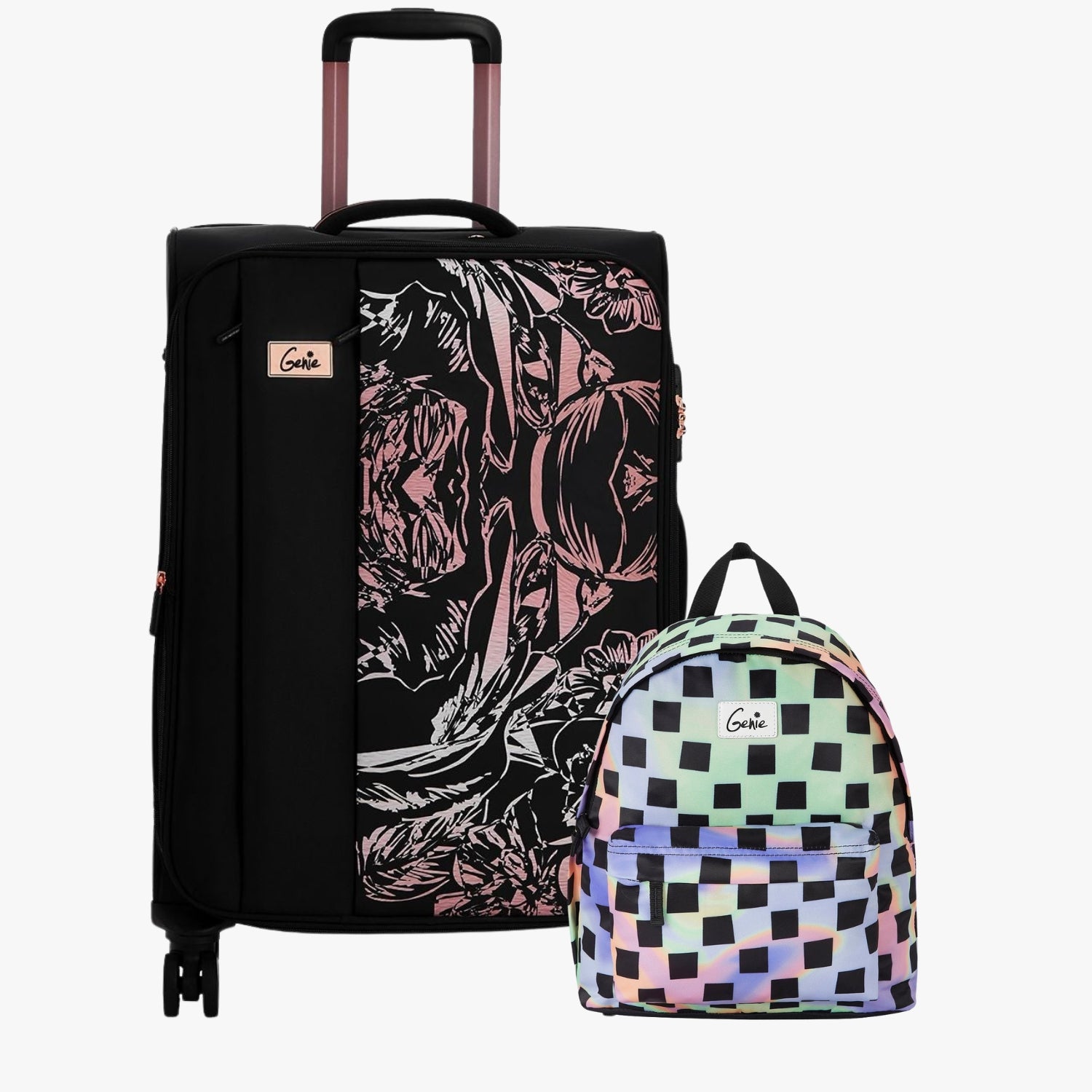 Genie Soft Trolley Bag and Daypack Combo