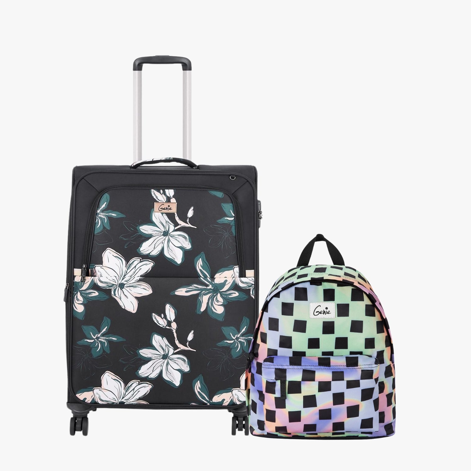 Genie Soft Trolley Bag and Daypack Combo