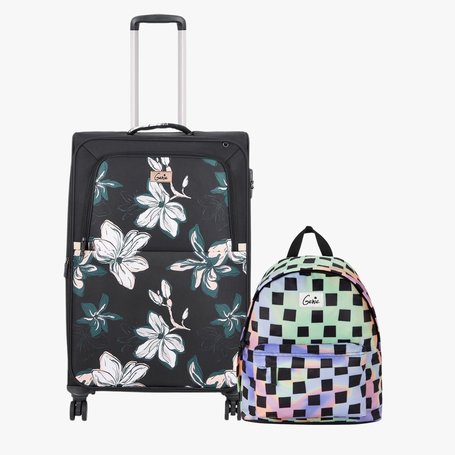 Genie Soft Trolley Bag and Daypack Combo