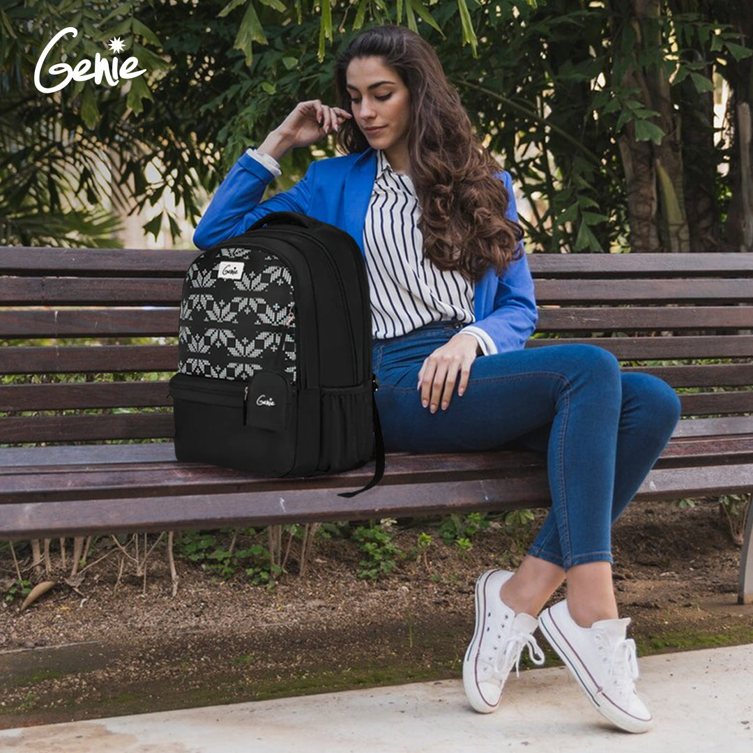 Genie Knots 40L Black Laptop Backpack