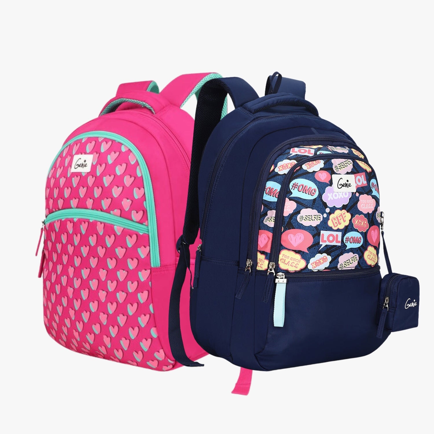 Genie School Backpack and Laptop Backpack Combo