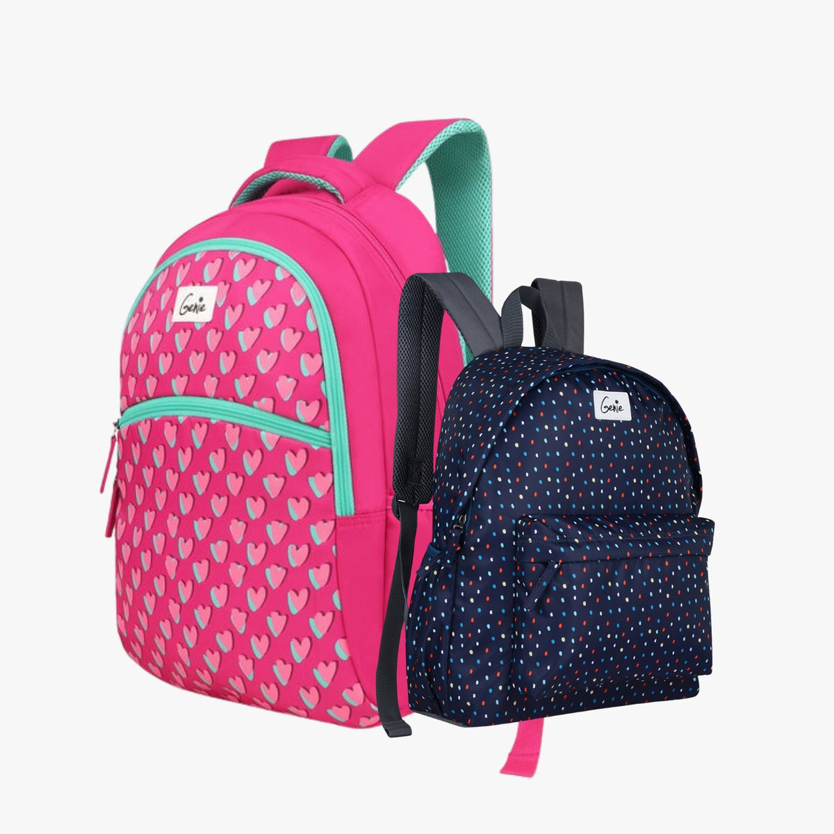 Genie School Backpack and Casual Backpack Combo