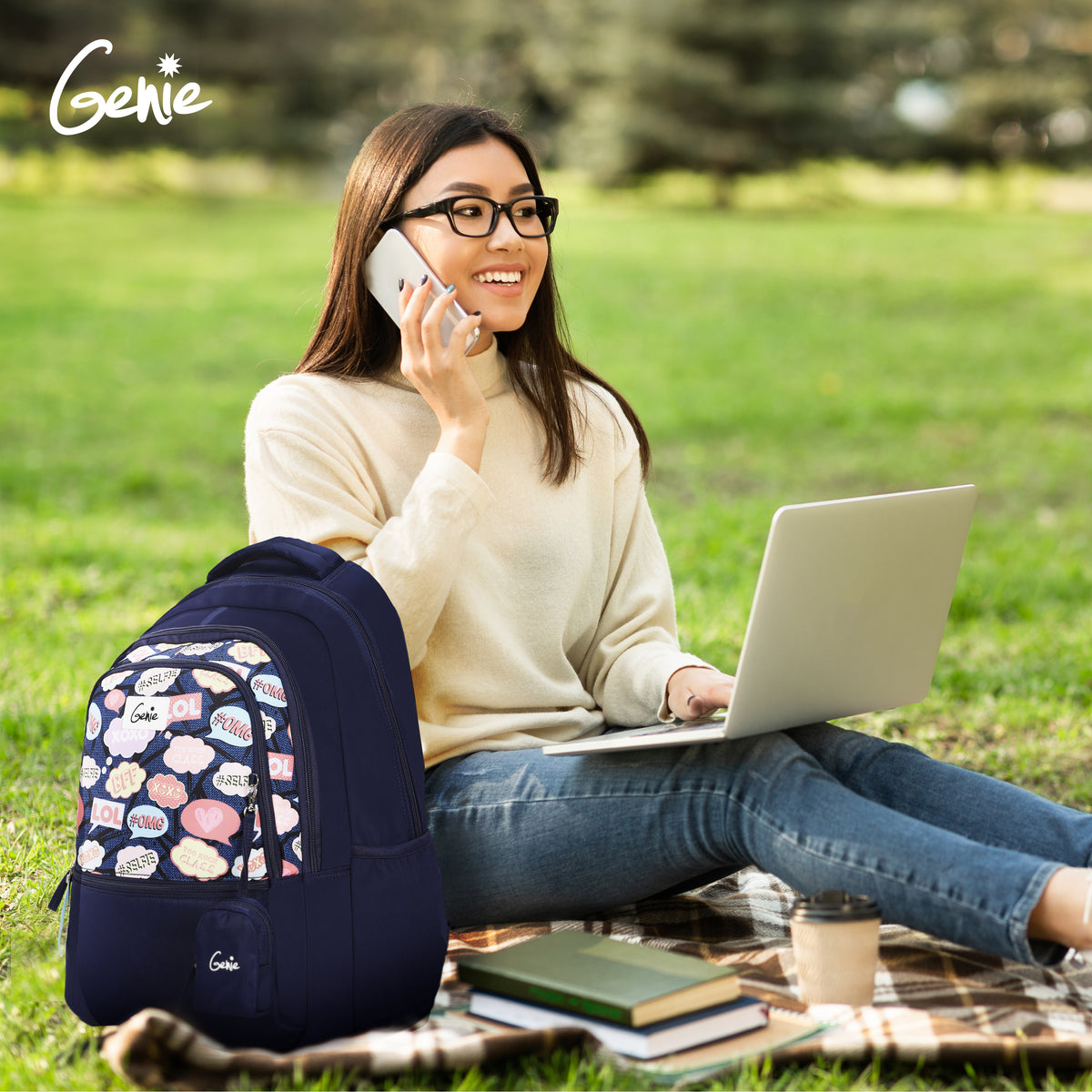 Genie BFF 36L Blue Laptop Backpack