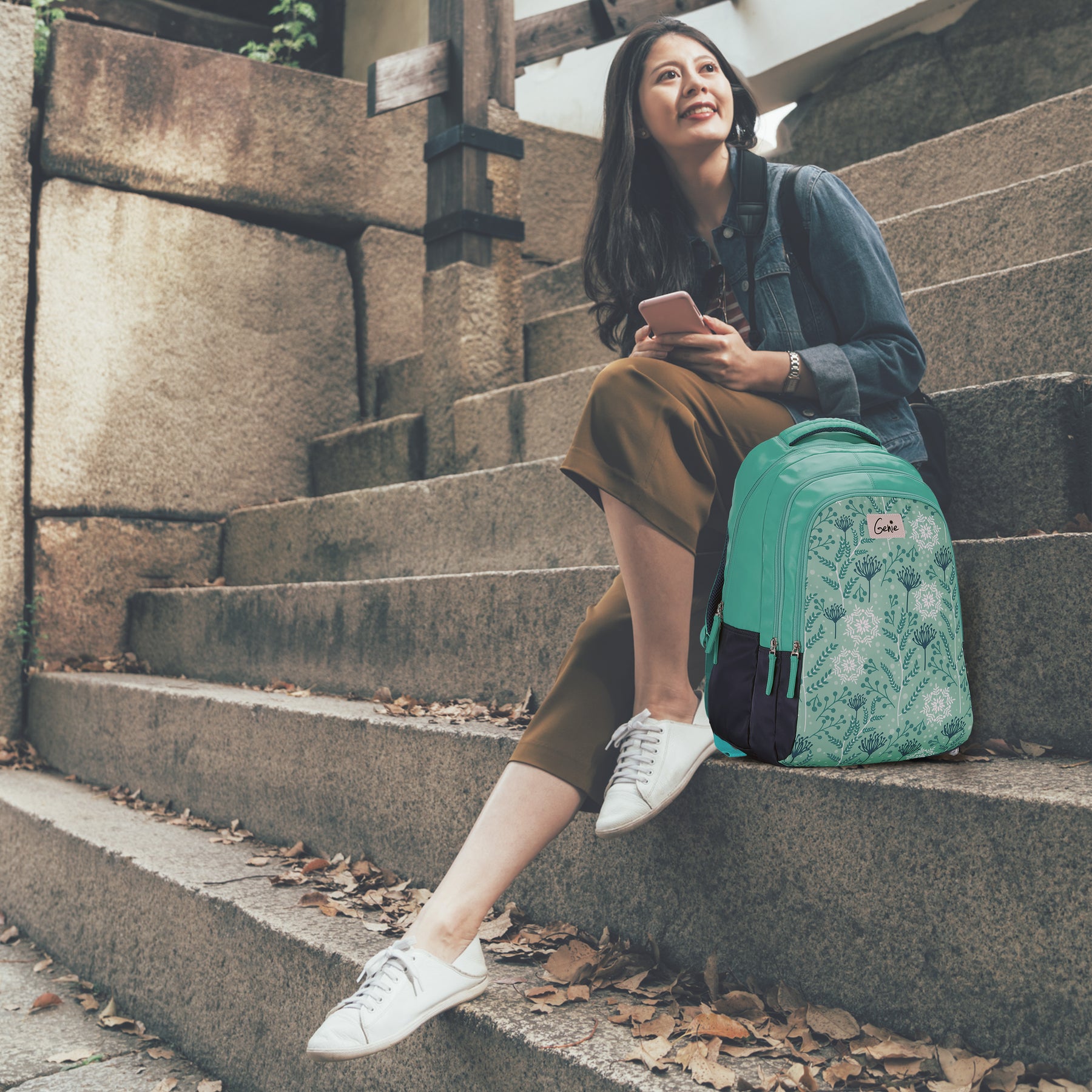 Snowflake School Backpack - Teal