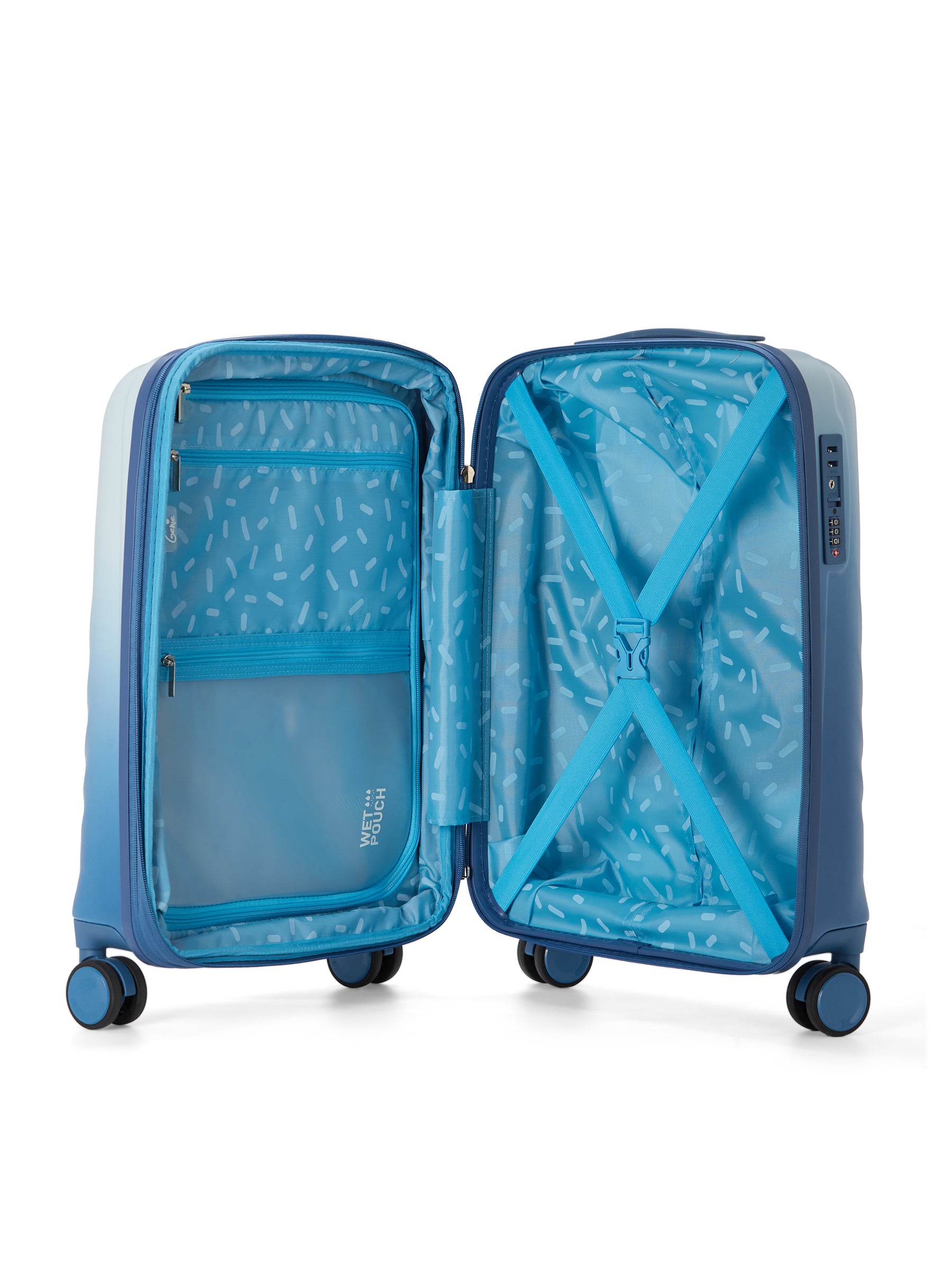 Genie Scarlett Hard Trolley Bag - Ocean Ombre