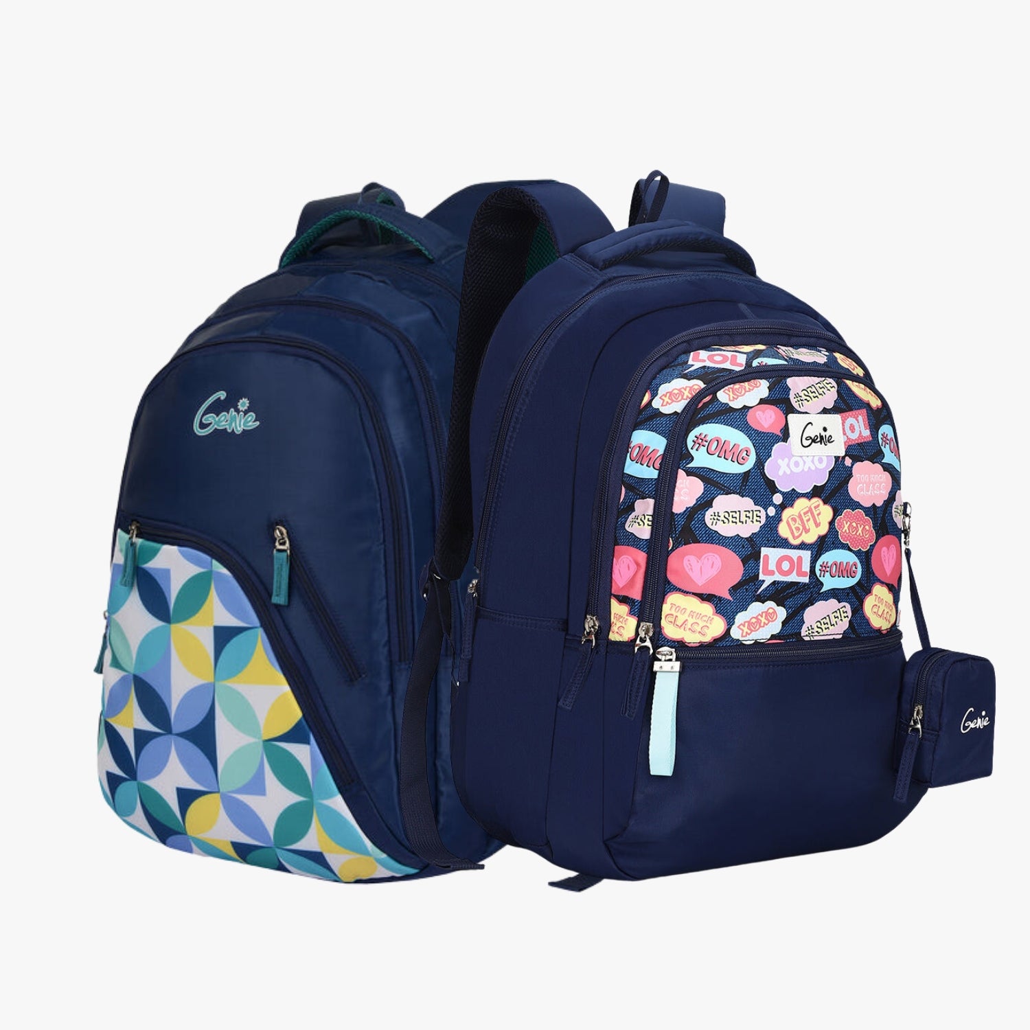 Genie School Backpack and Laptop Backpack Combo
