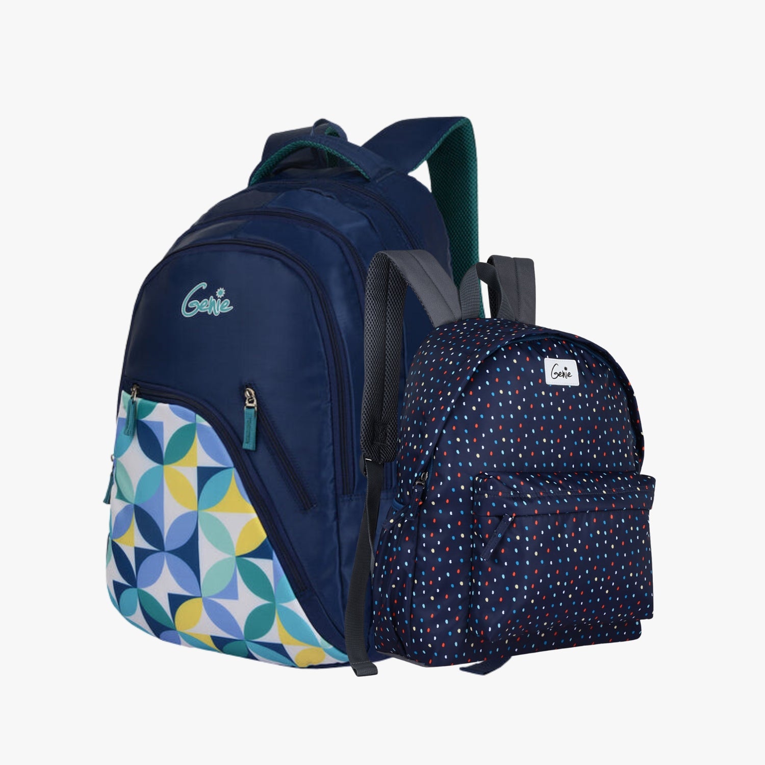Genie School Backpack and Casual Backpack Combo