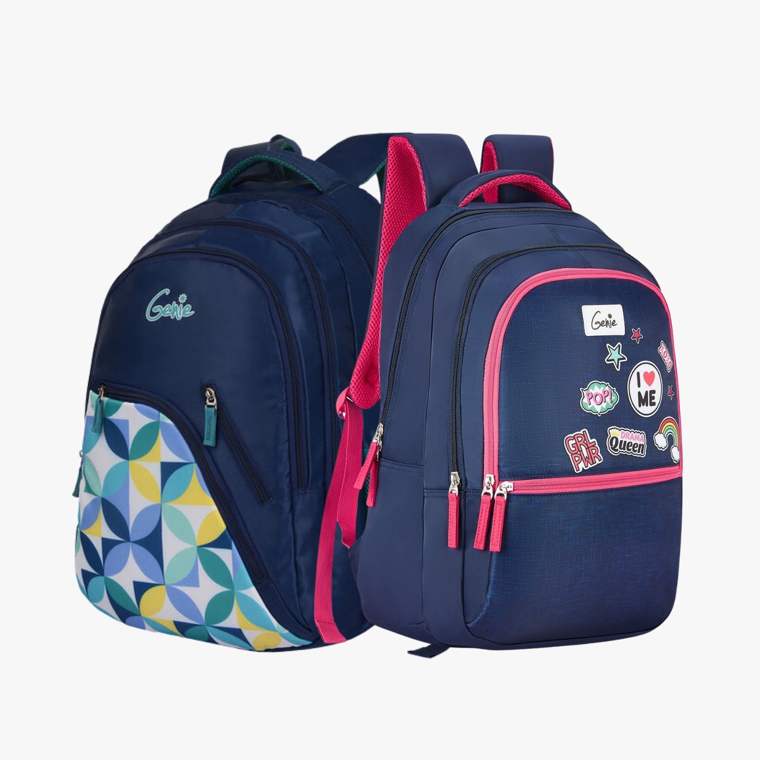 Genie School Backpack and Laptop Backpack Combo