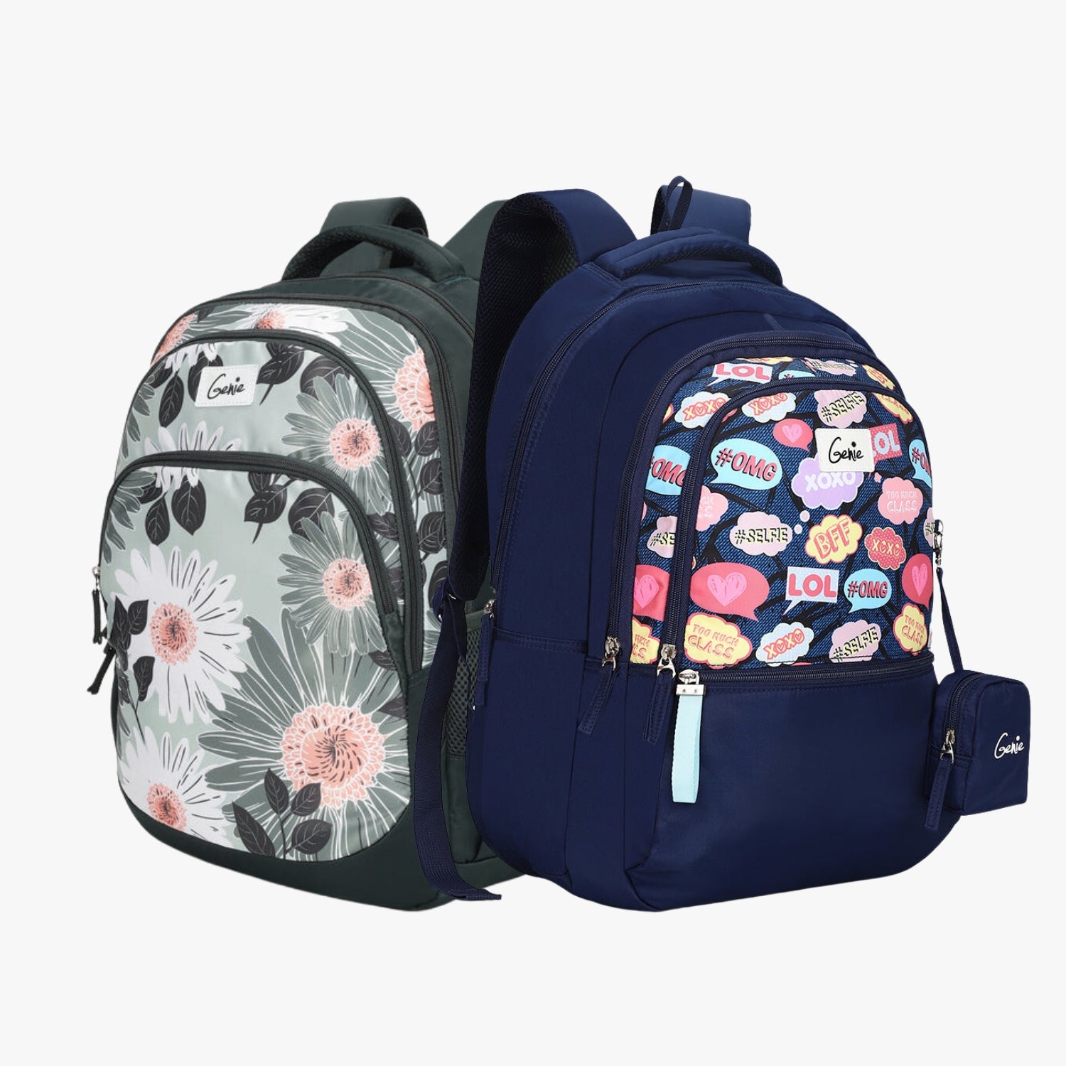 Genie School Backpack and Laptop Backpack Combo