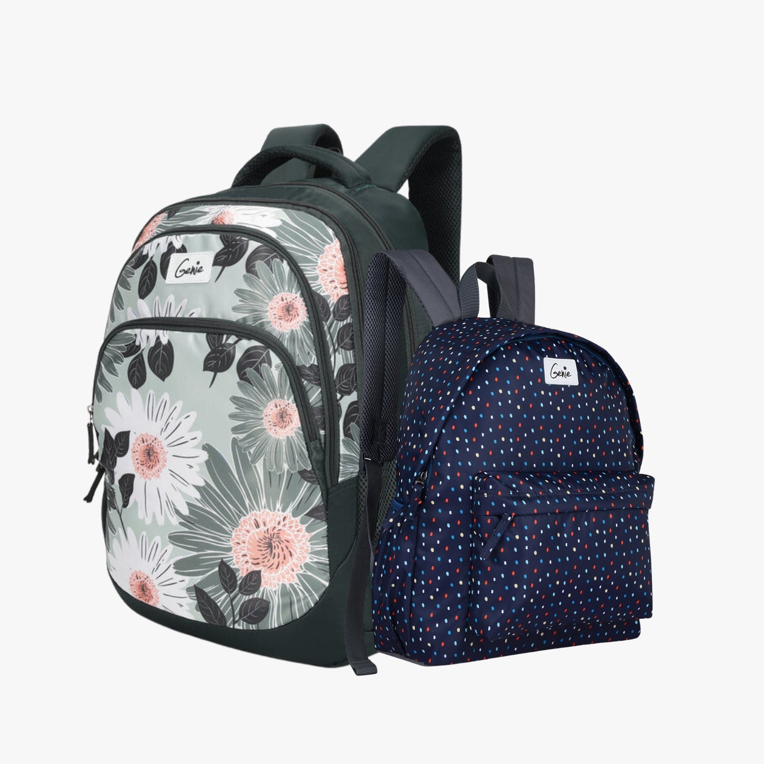 Genie School Backpack and Casual Backpack Combo