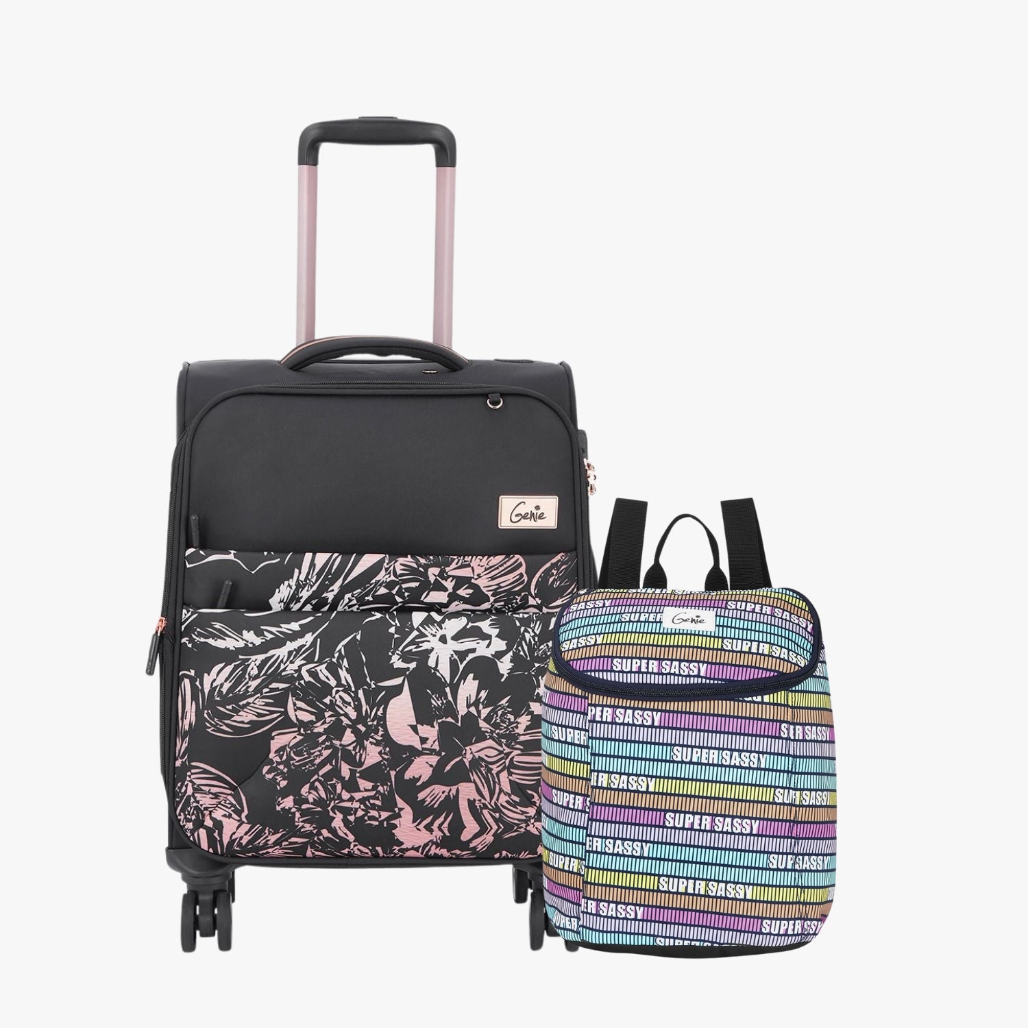 Genie Soft Trolley Bag and Daypack Combo