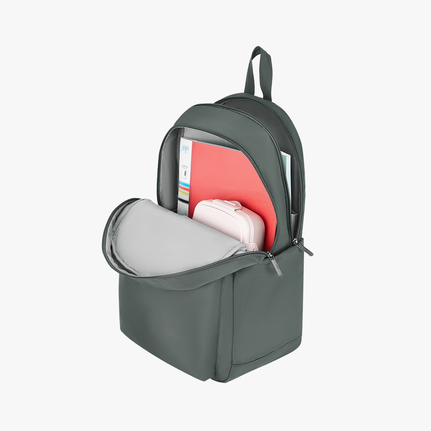 Ashlyn 21L Grey College Backpack With Laptop Sleeve