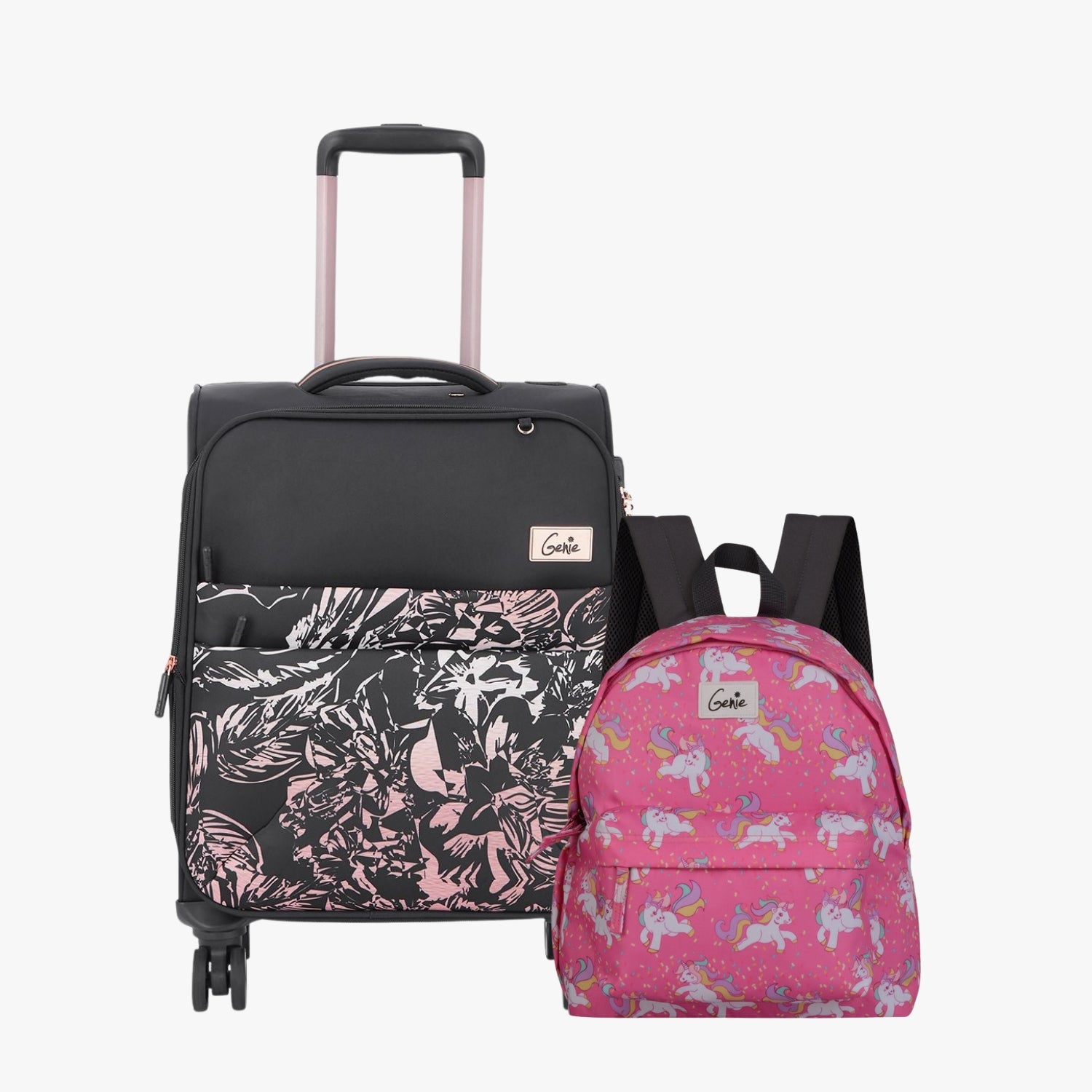 Genie Soft Trolley Bag and Daypack Combo