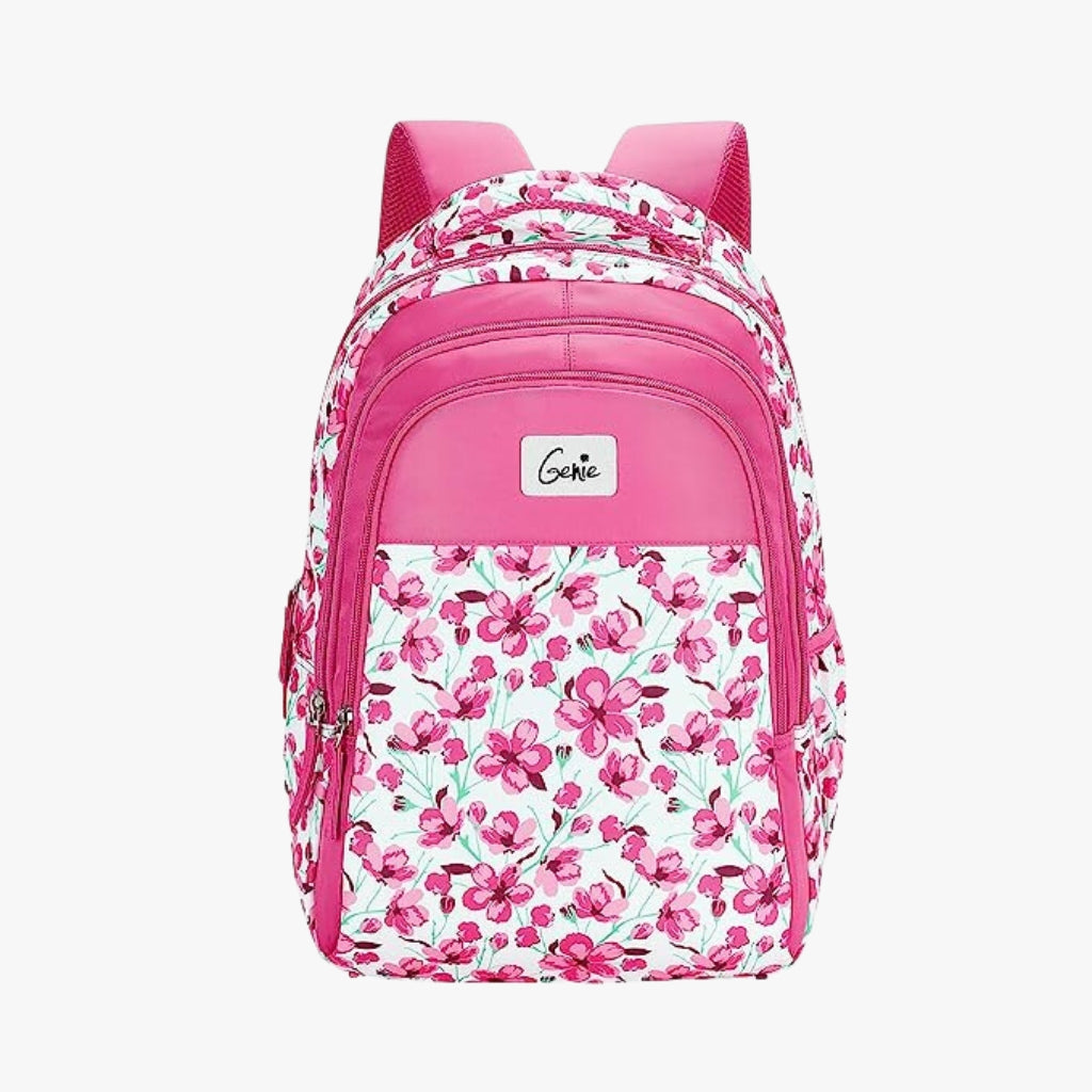 Genie Camellia 27L Pink Juniors Backpack With Spacious Compartment