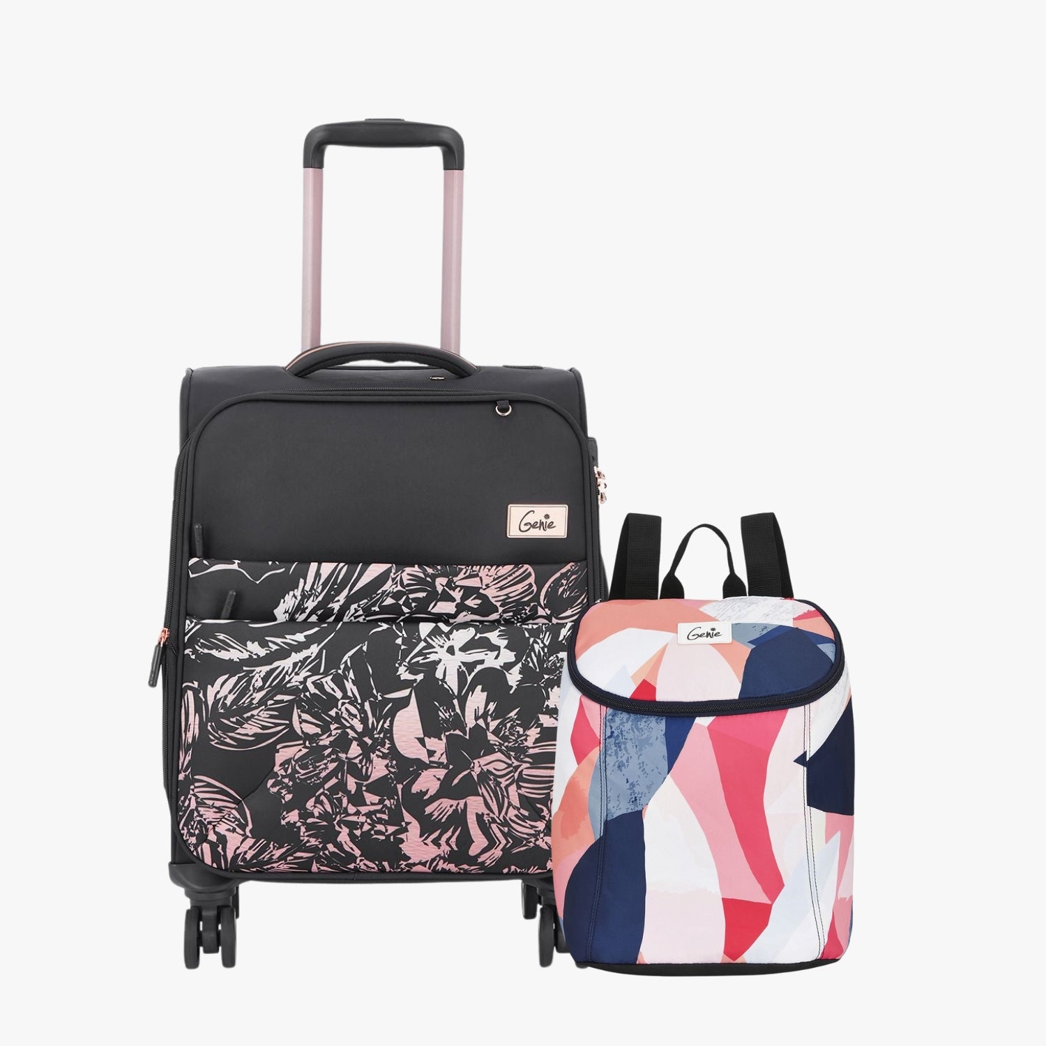 Genie Soft Trolley Bag and Daypack Combo