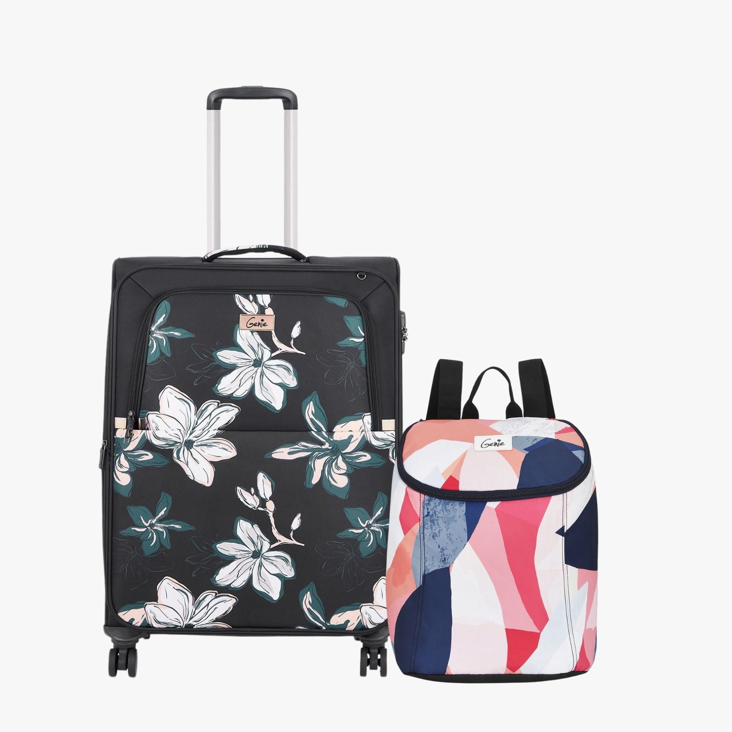 Genie Soft Trolley Bag and Daypack Combo