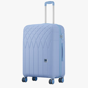 Genie Dew Chalk Blue Trolley Bag With Dual Wheels & TSA Lock