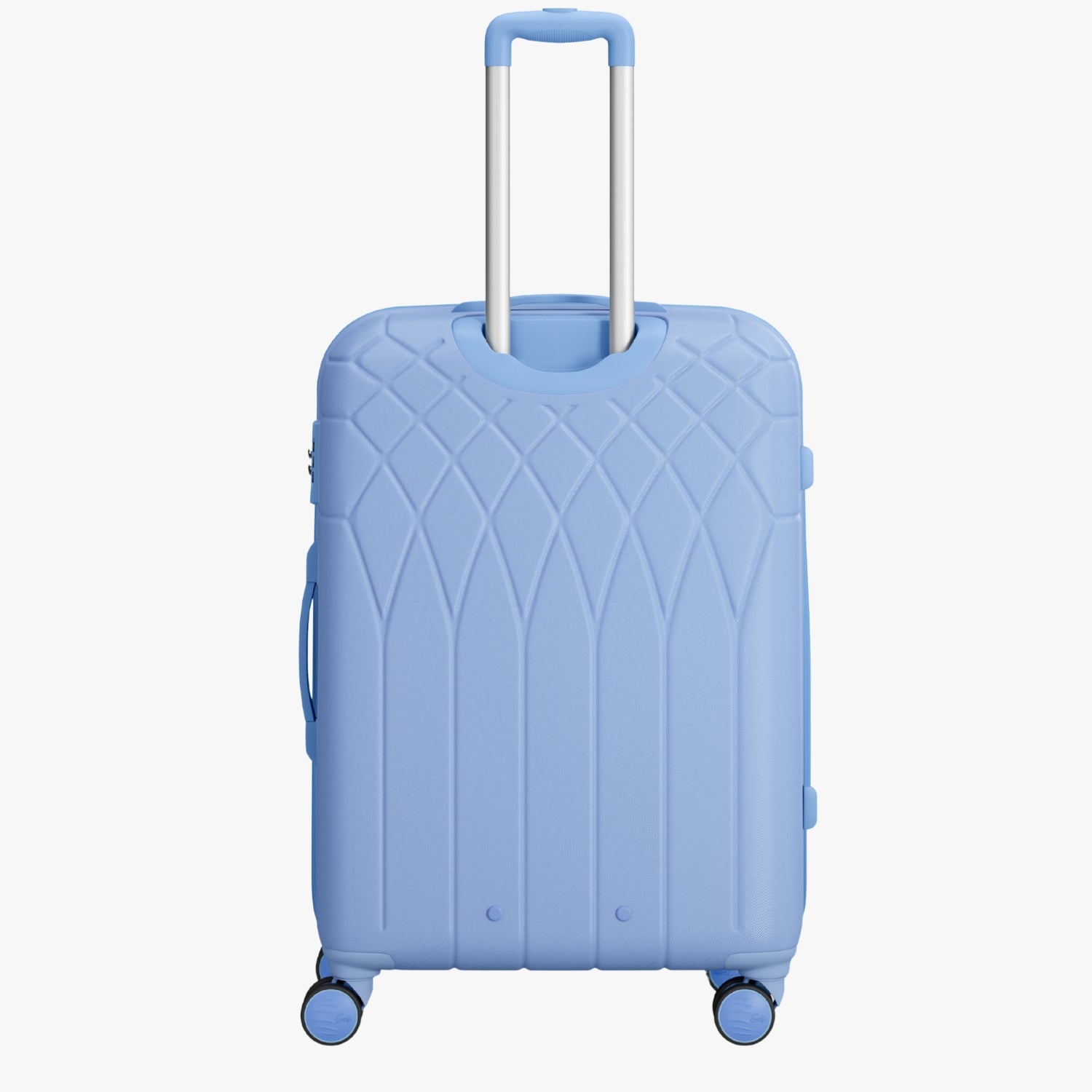 Genie Dew Chalk Blue Trolley Bag With Dual Wheels & TSA Lock