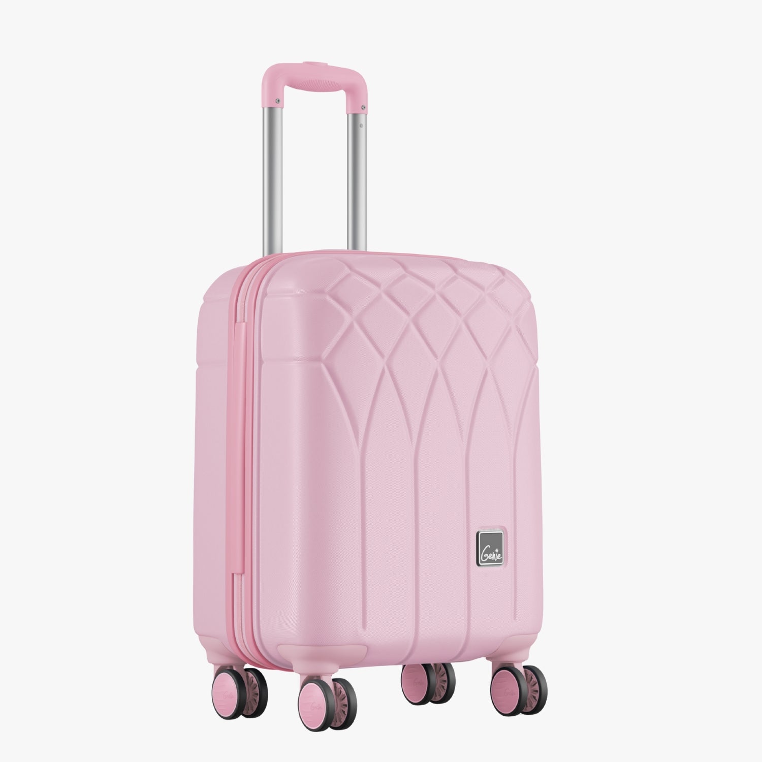 Genie Dew Marshmallow Pink Trolley Bag With Dual Wheels & TSA Lock