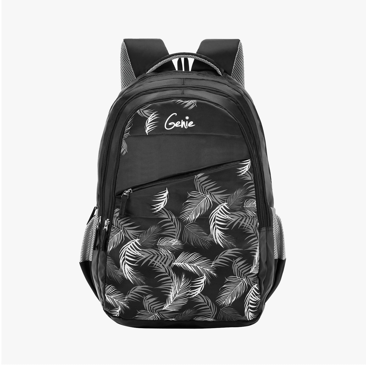 Genie Lush 36L Black School Backpack With Easy Access Pockets