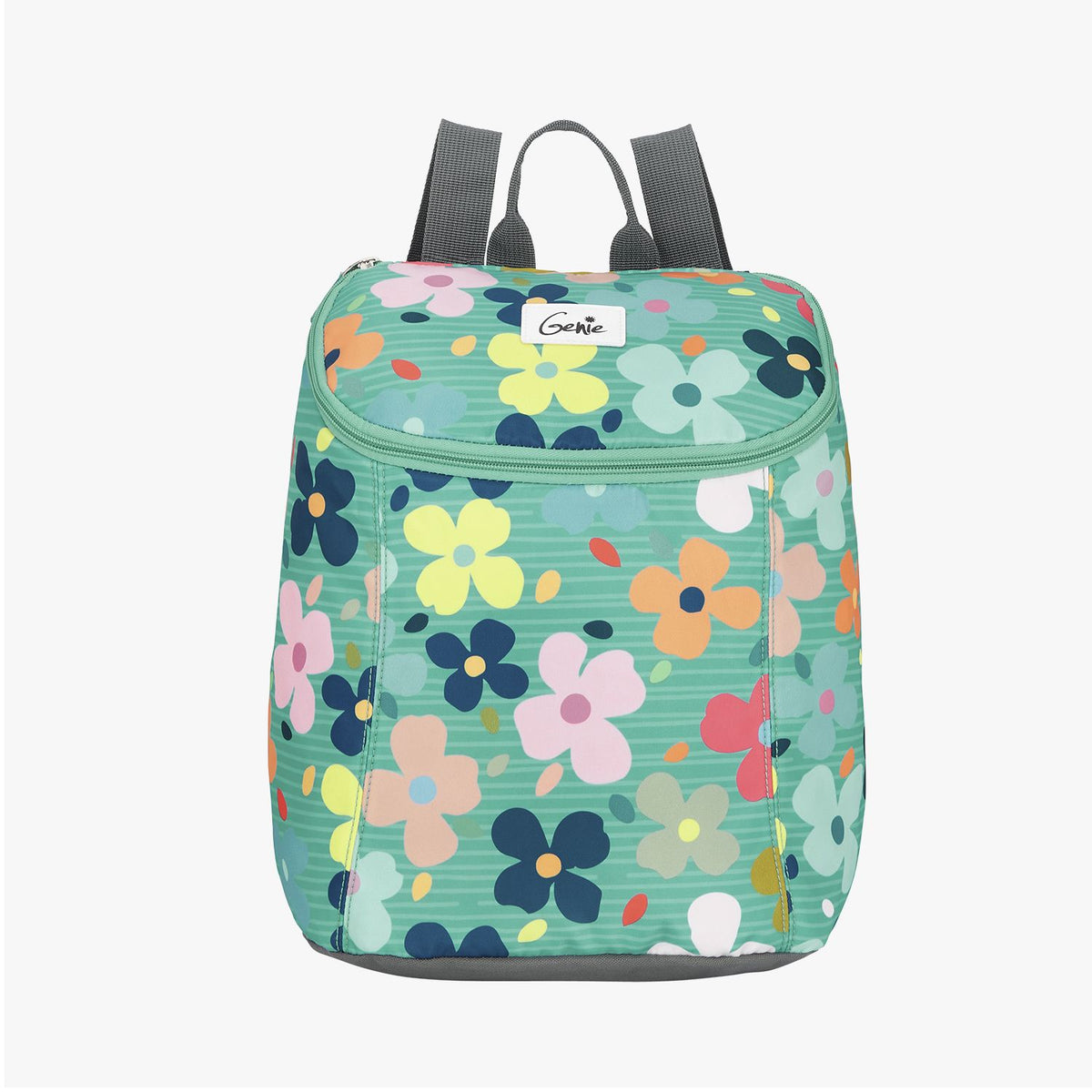 Genie Flower Power 13.5L Green Small Backpack Made With Premium Fabric