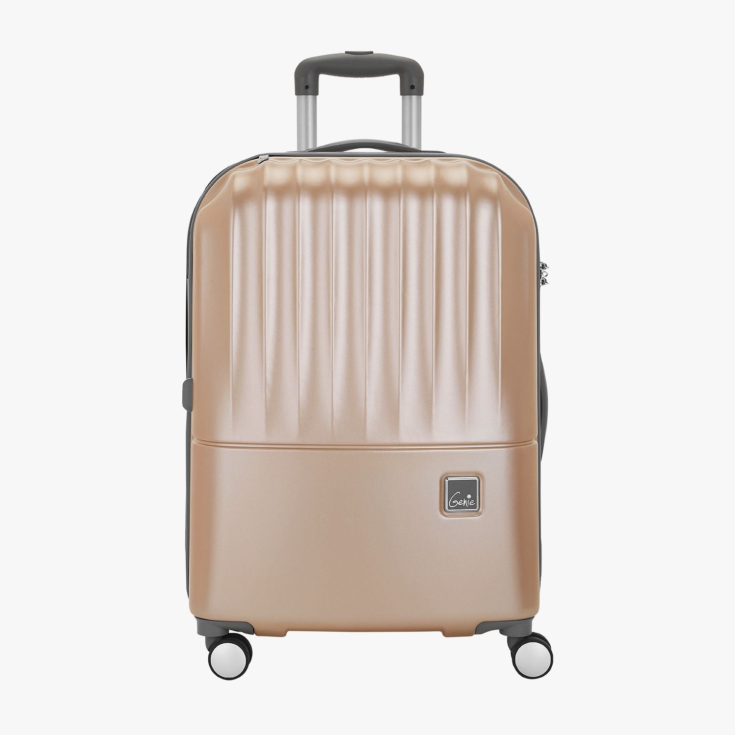 Genie Glam Gold Trolley Bag With Dual Wheels & TSA Lock