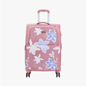 Genie Lily Pink Trolley Bag With Dual Wheels & Fixed Combination Lock