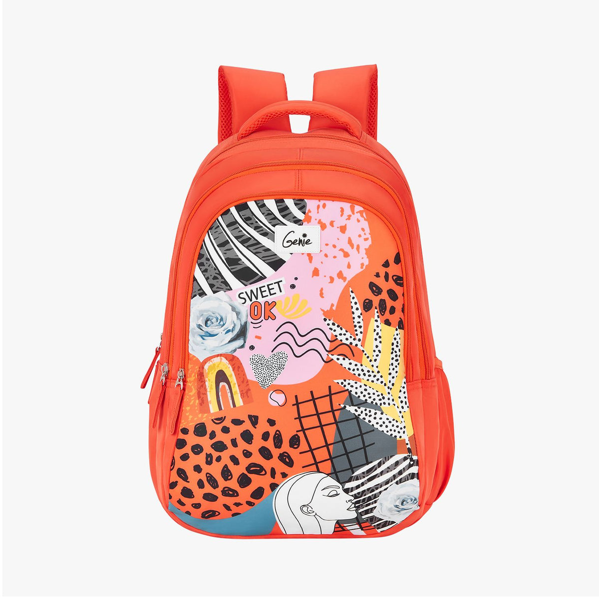 Genie Sweet 36L Orange Laptop Backpack With Laptop Sleeve