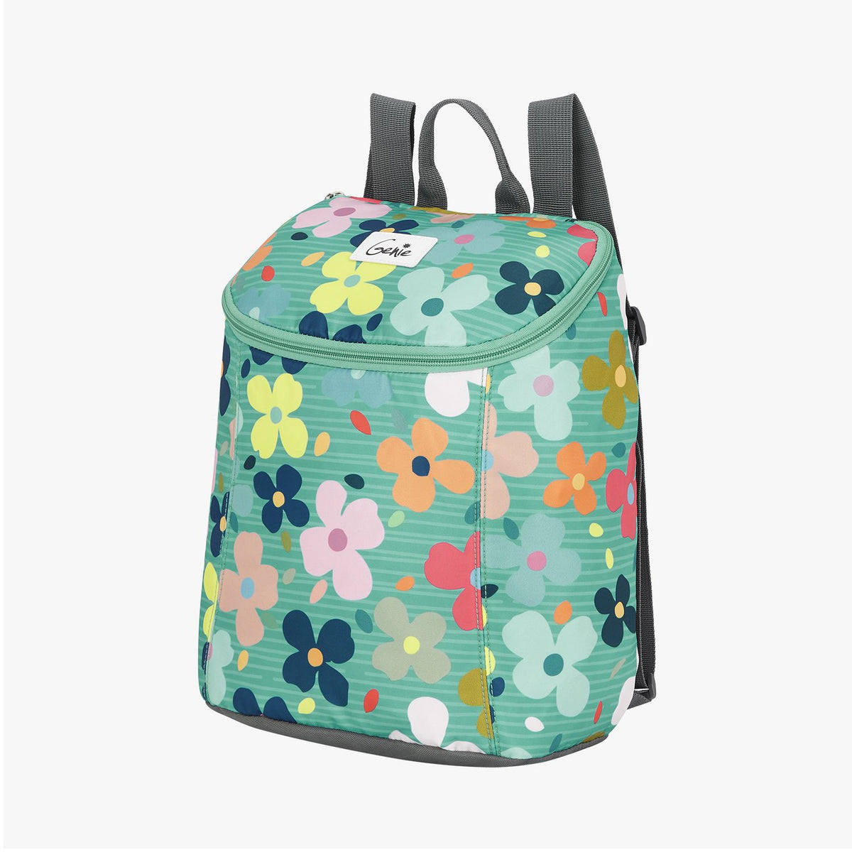 Genie Flower Power 13.5L Green Small Backpack Made With Premium Fabric