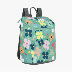 Genie Flower Power 13.5L Green Small Backpack Made With Premium Fabric