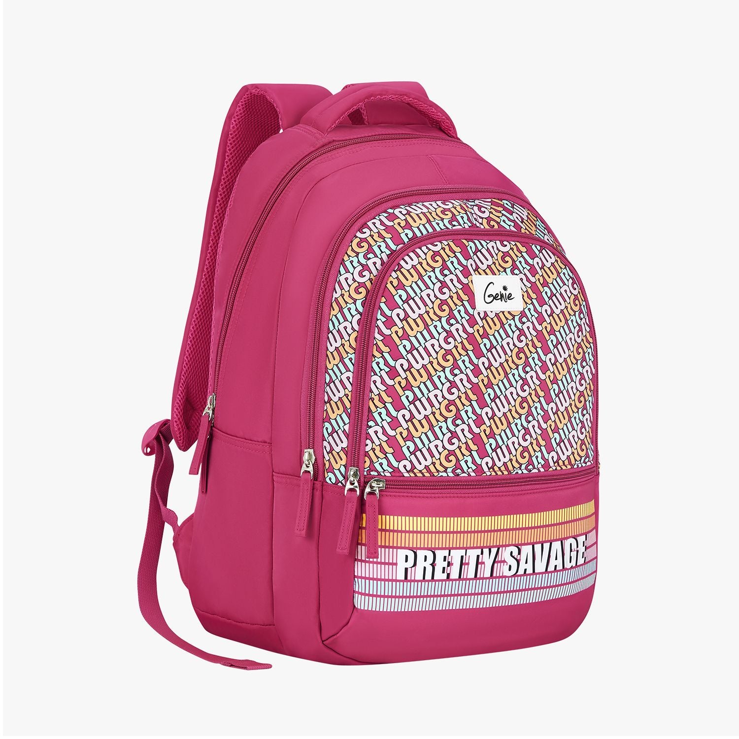 Genie Girl Power 36L Pink Laptop Backpack With Laptop Sleeve