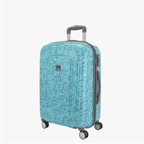 Genie Rose Cyan Trolley Bag With Dual Wheels & Fixed Combination Lock