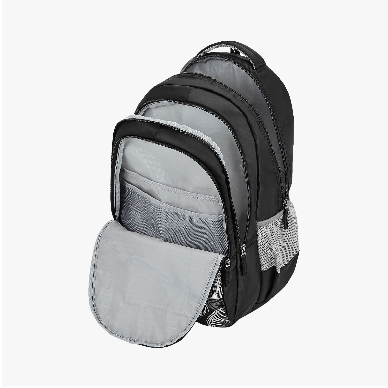 inside view of backpack with laptop compartment