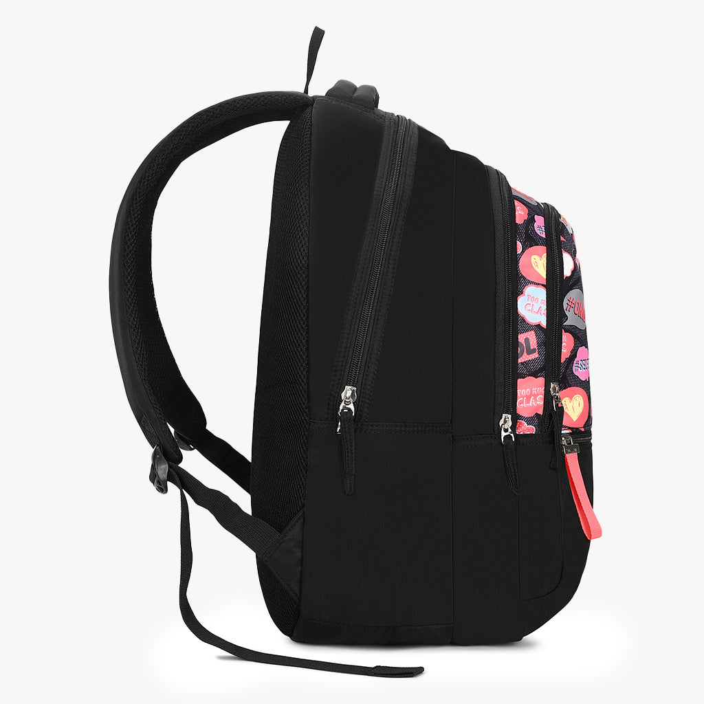 Genie BFF 36L Black Laptop Backpack With Easy Access Pockets