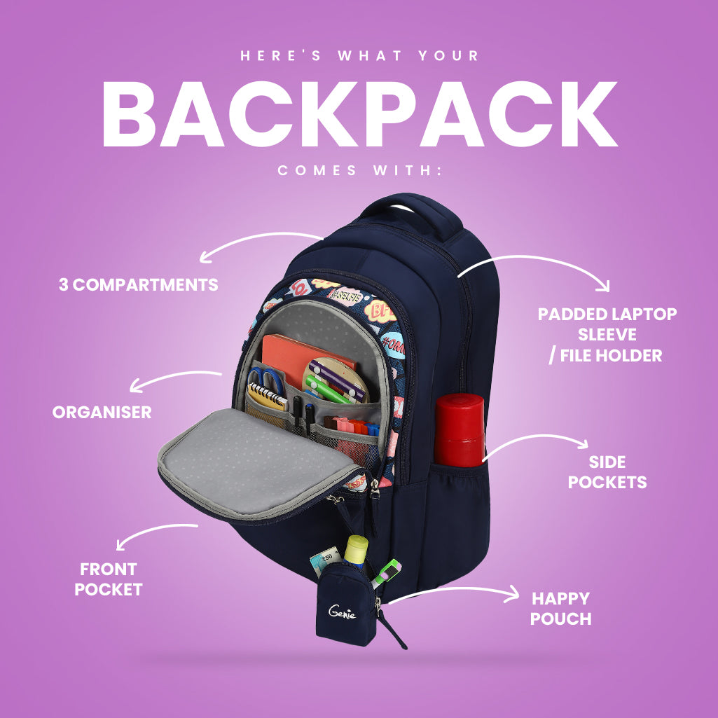 Genie BFF 36L Black Laptop Backpack