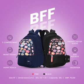 Genie BFF 36L Blue Laptop Backpack With Laptop Sleeve