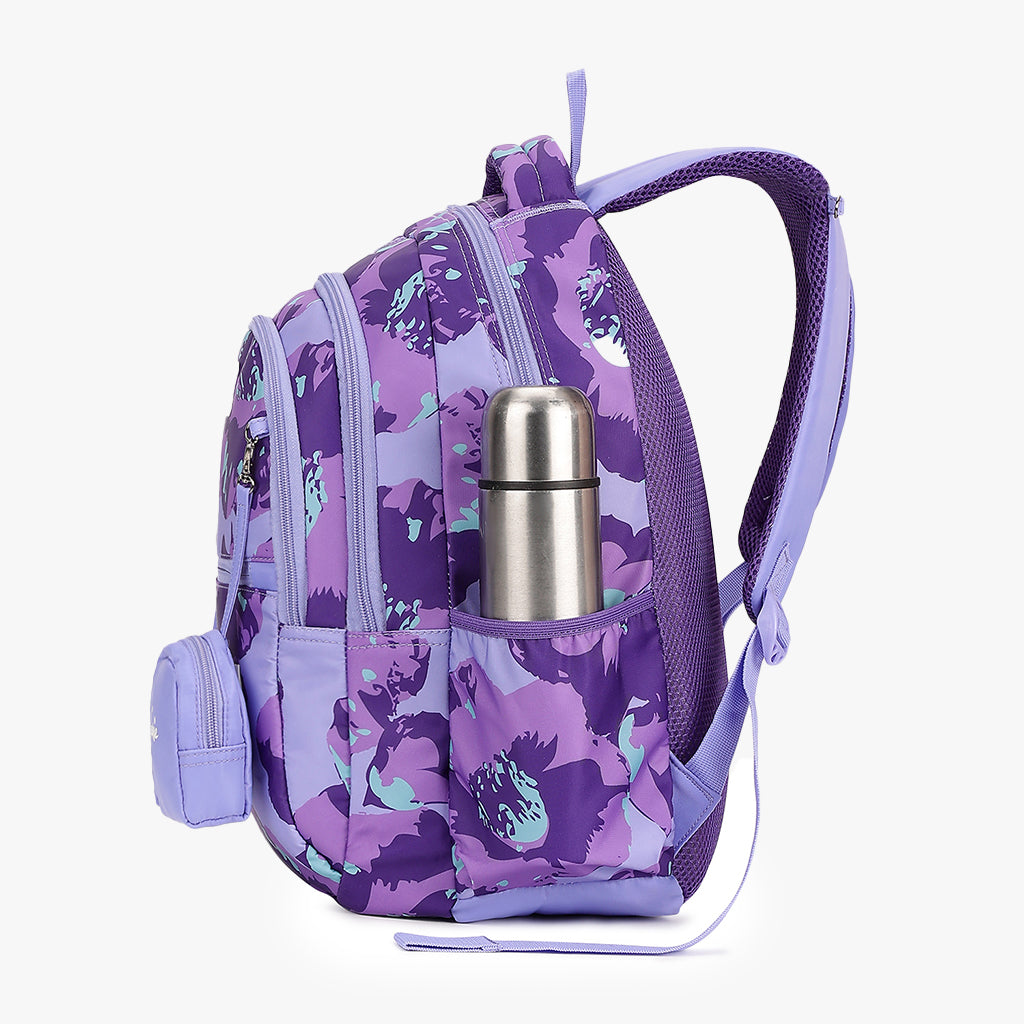 Genie Bloom 27L New Purple Juniors Backpack With Easy Access Pockets