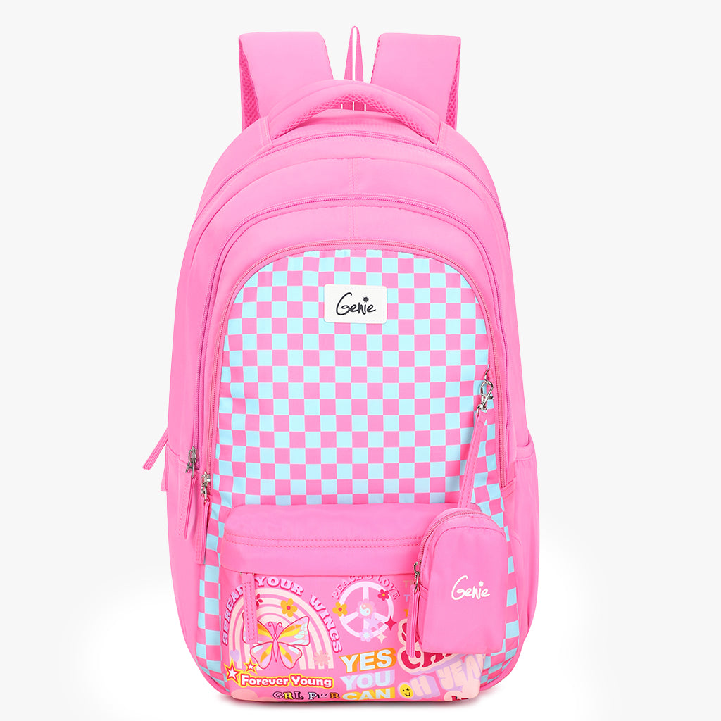Genie Chill 36L Pink Laptop Backpack With Laptop Sleeve