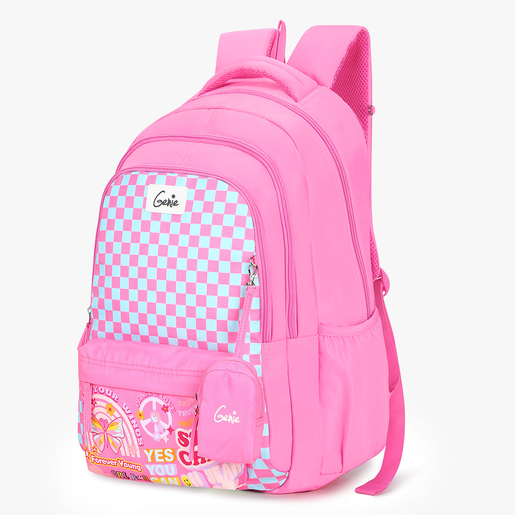 Genie Chill 36L Pink Laptop Backpack With Laptop Sleeve