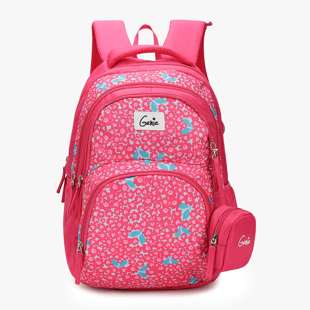 Genie Ditzy 27L Pink Juniors Backpack With Easy Access Pockets