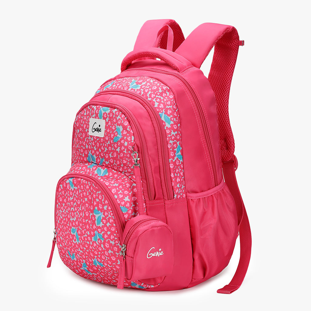 Genie Ditzy 27L Pink Juniors Backpack With Easy Access Pockets