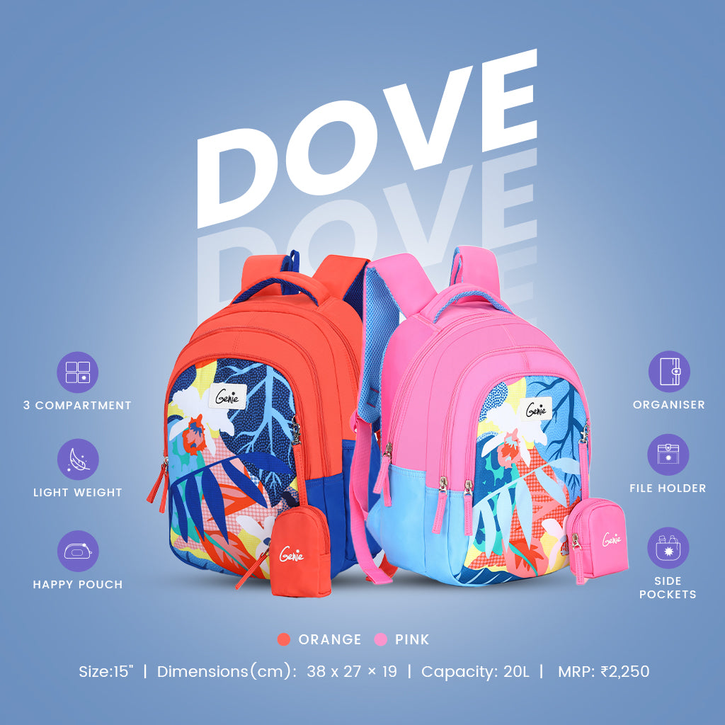 Dove Small Backpack for Kids - Orange